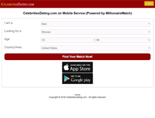 Tablet Screenshot of celebritiesdating.com